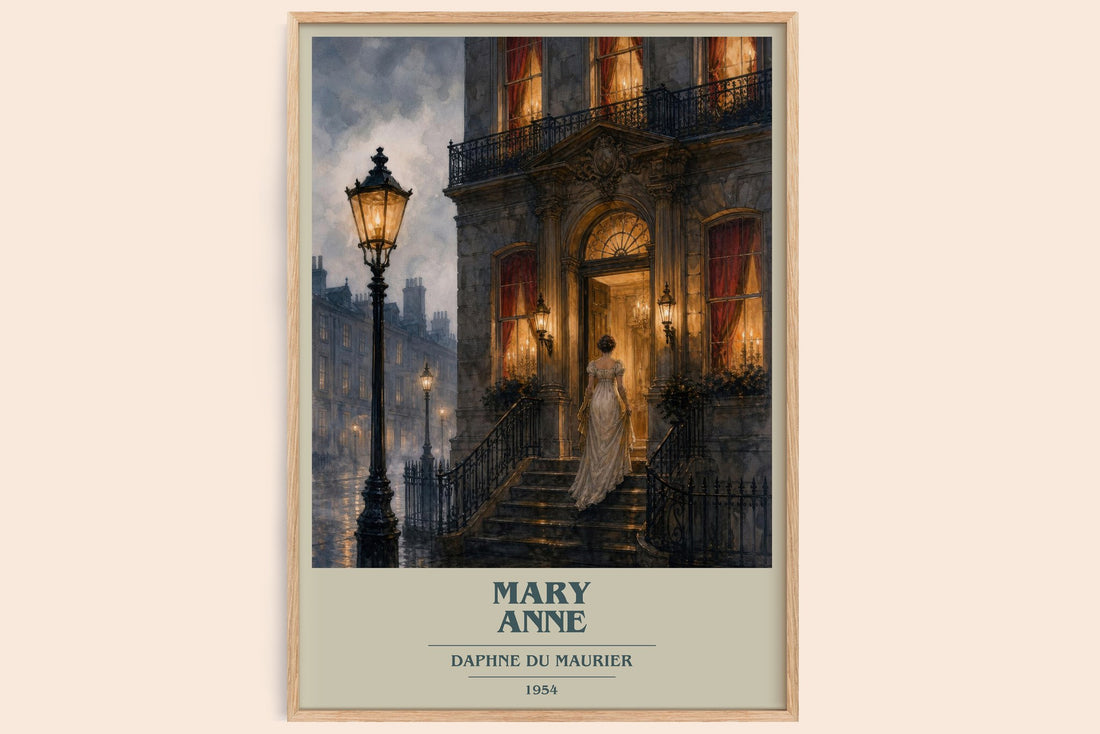 Mary Anne book cover book poster by Daphne du Maurier – framed literary art print