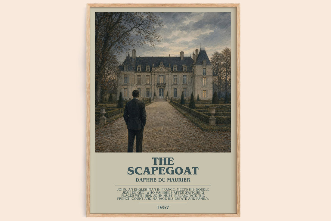 The Scapegoat bookish book poster by Daphne du Maurier – framed literary art print