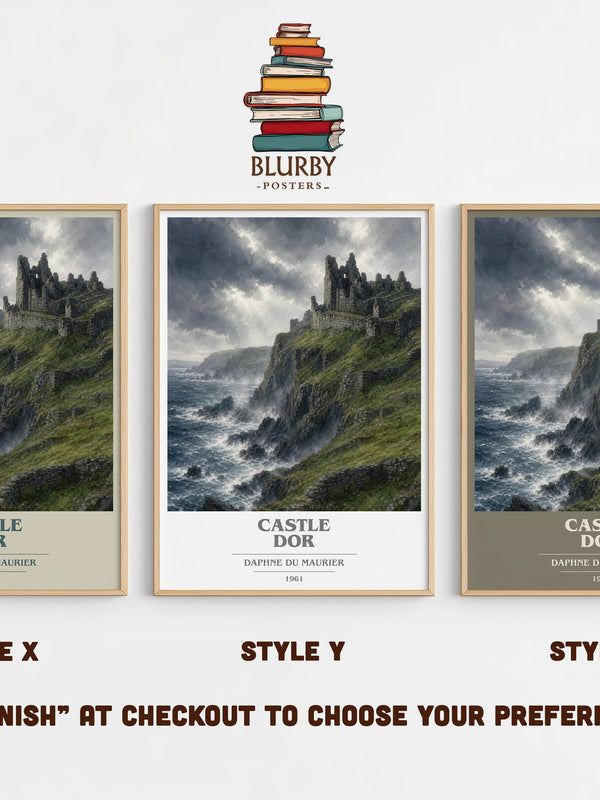 Castle Dor book cover print in frame leaning in hallway – romance wall art