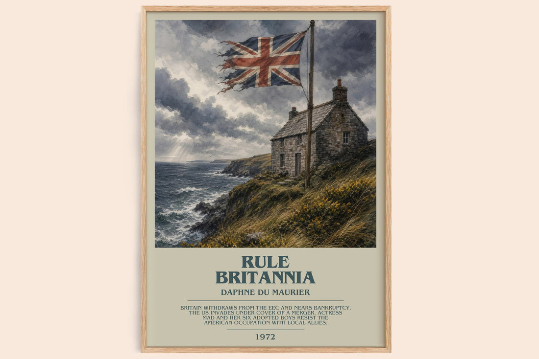 Rule Britannia bookish book poster by Daphne du Maurier – framed literary art print