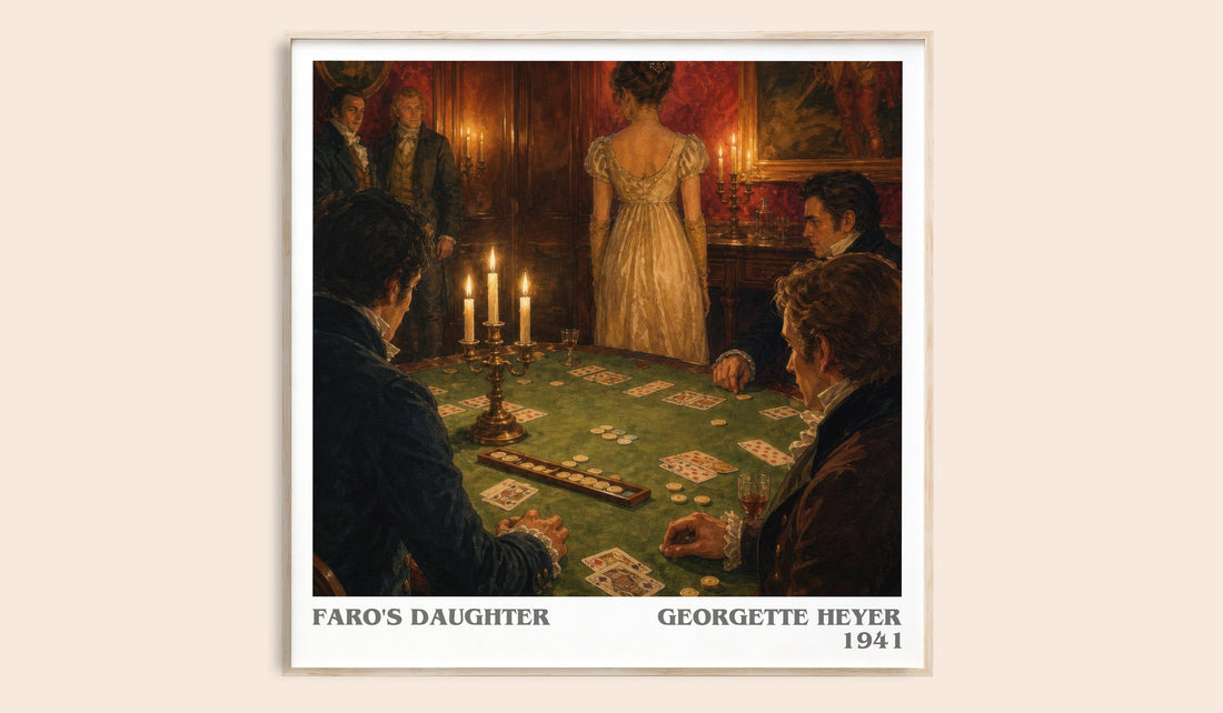 Faro's Daughter literary book poster by Georgette Heyer – framed literary art print
