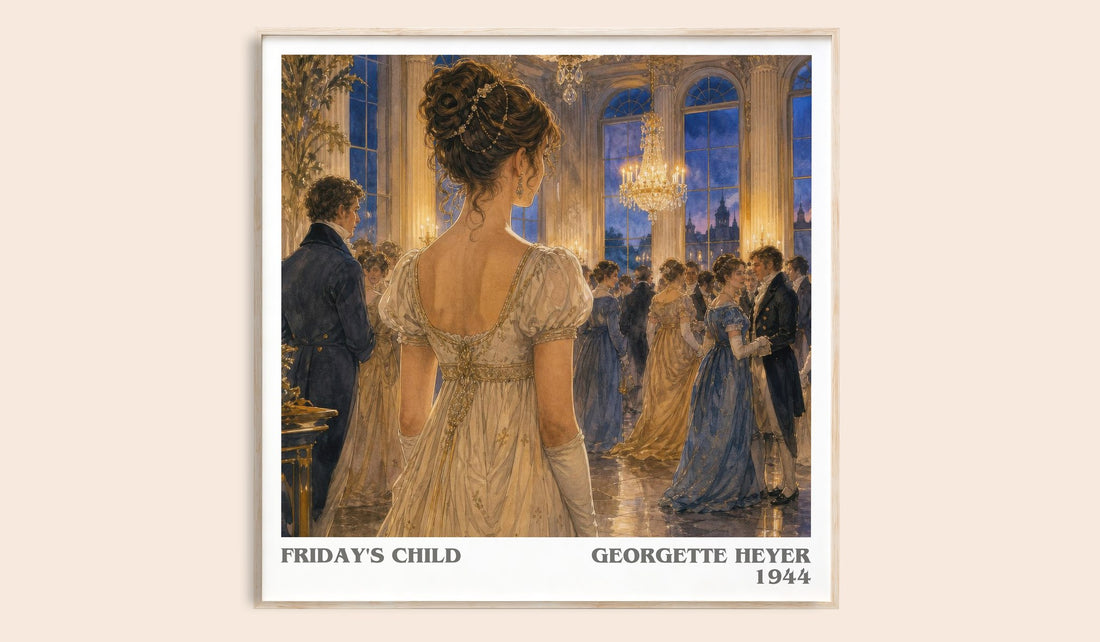 Friday's Child literary book poster by Georgette Heyer – framed literary art print