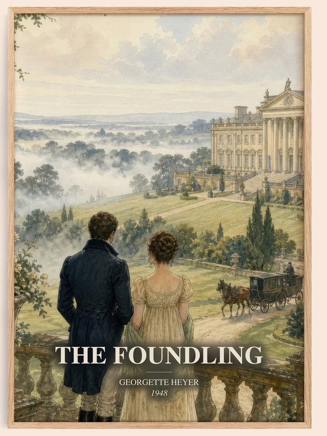 The Foundling Book Watercolour Illustration by Georgette Heyer