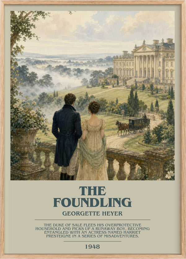 The Foundling Bookish Wall Art by Georgette Heyer