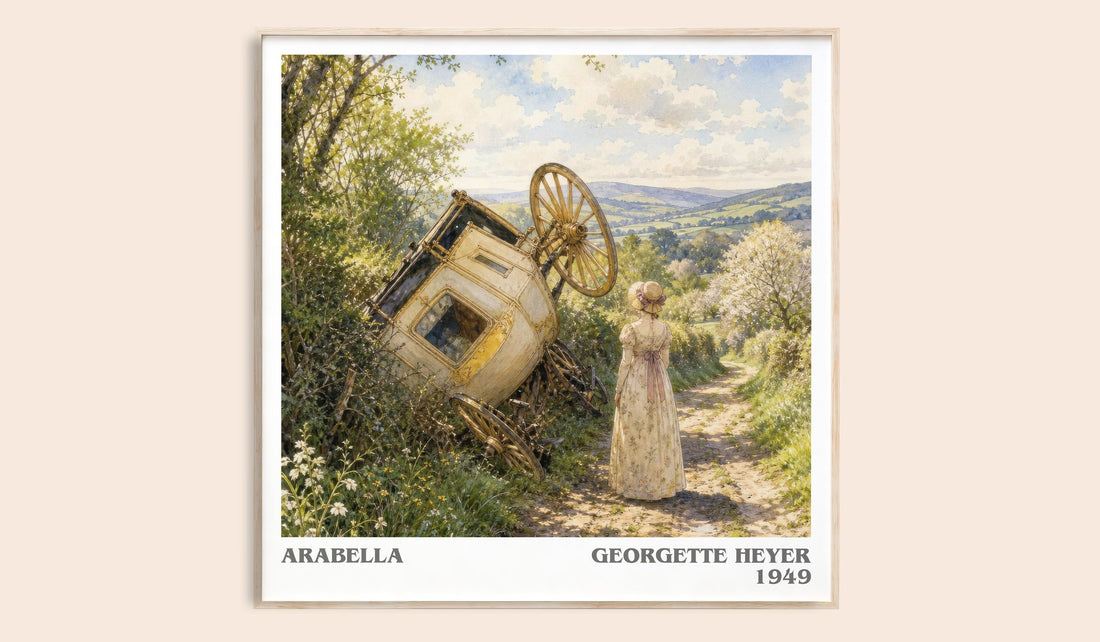 Arabella literary book poster by Georgette Heyer – framed literary art print