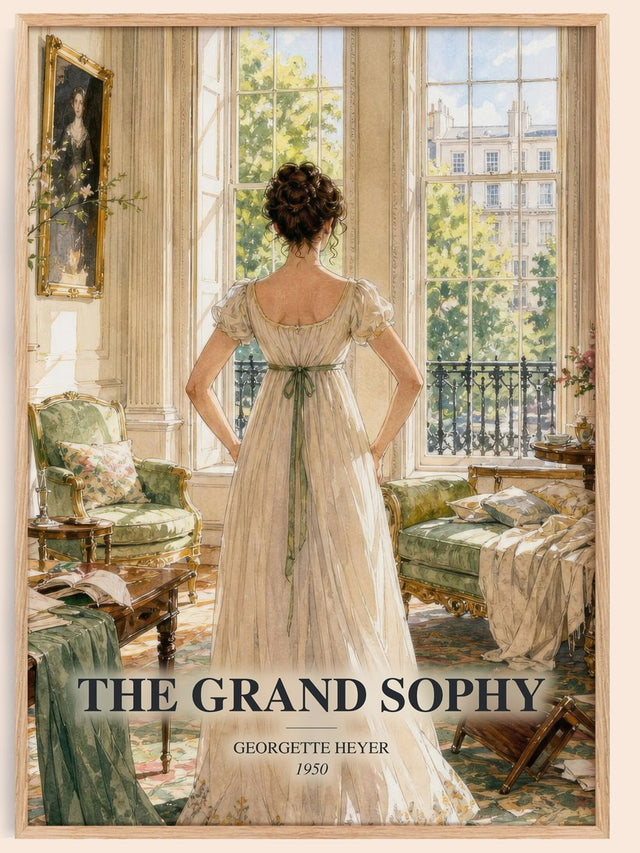 The Grand Sophy Book Watercolour Illustration by Georgette Heyer