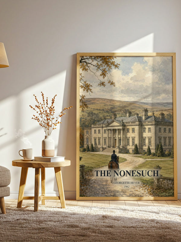 The Nonesuch watercolour print in frame leaning in hallway – romance wall art