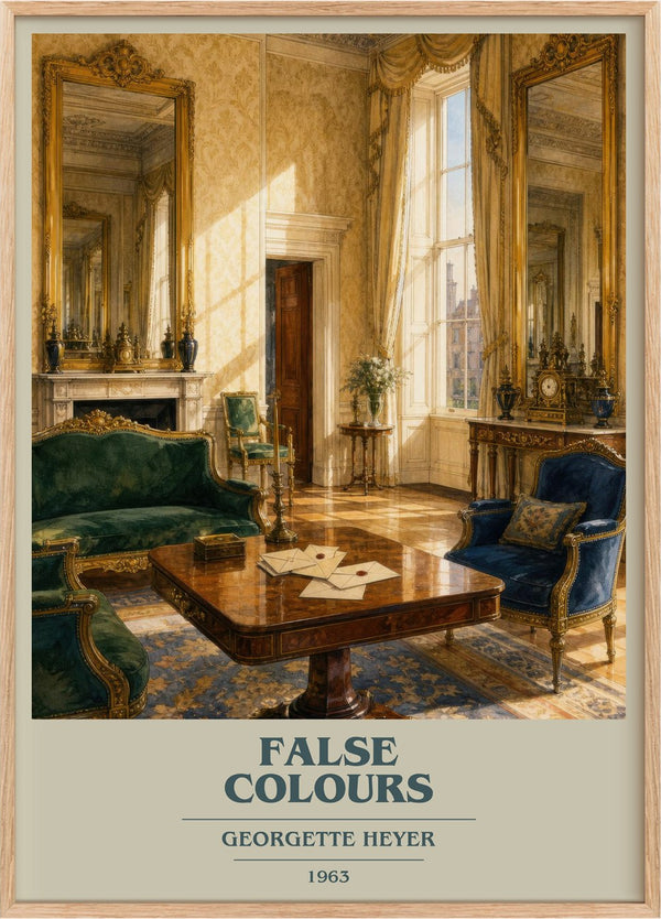 False Colours Book Cover Poster by Georgette Heyer