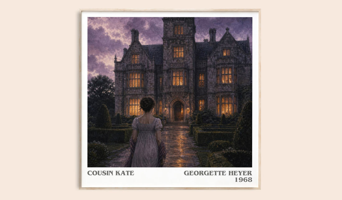 Cousin Kate literary book poster by Georgette Heyer – framed literary art print