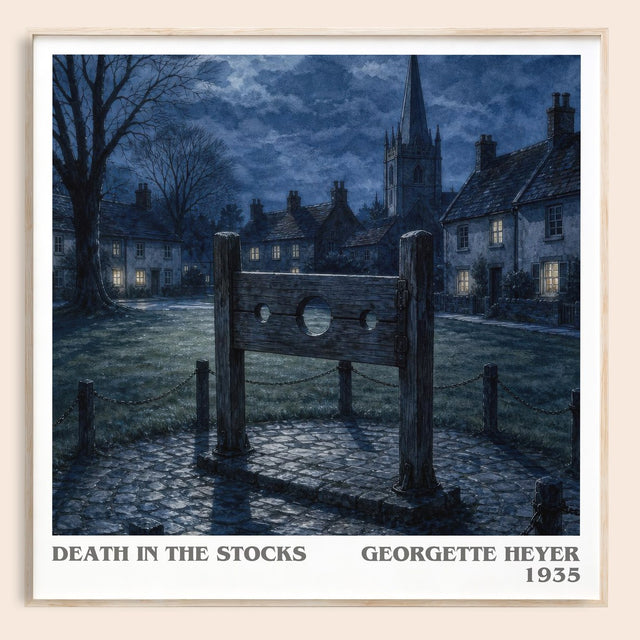 Death in the Stocks Literary Art Print by Georgette Heyer