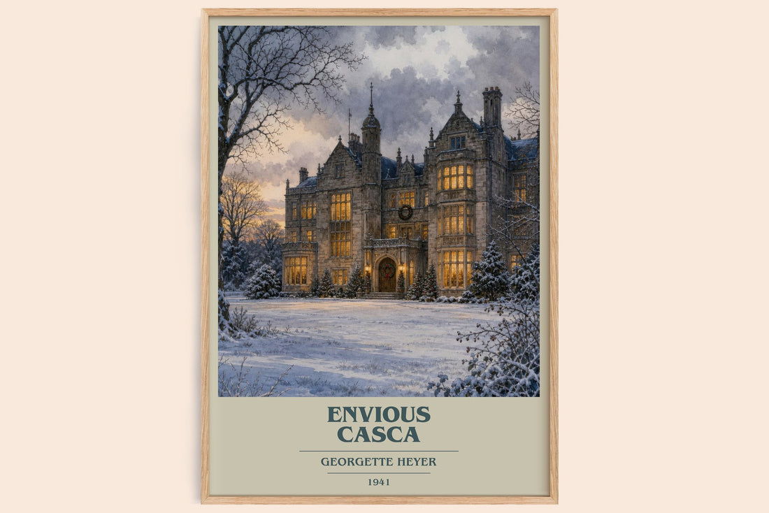 Envious Casca book cover book poster by Georgette Heyer – framed literary art print