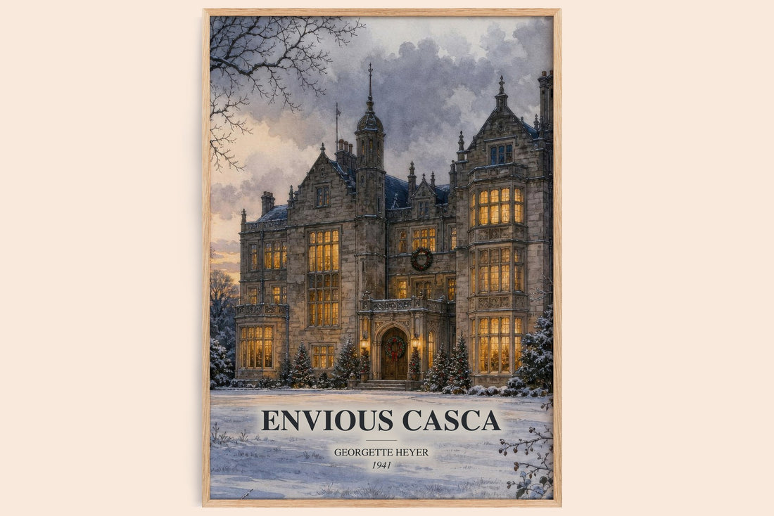 Envious Casca watercolour book poster by Georgette Heyer – framed literary art print