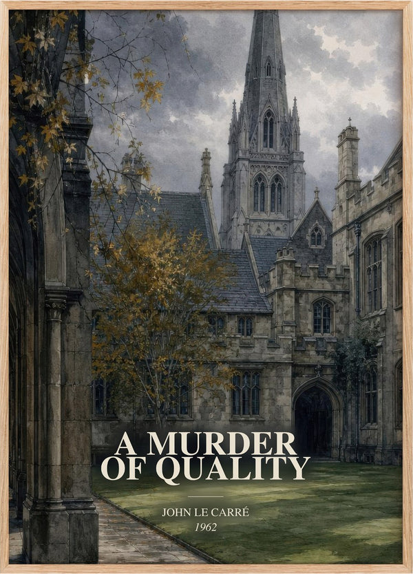 A Murder of Quality Book Watercolour Illustration by John le Carré