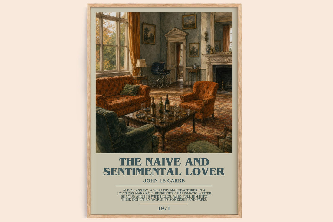 The Naive and Sentimental Lover bookish book poster by John le Carré – framed literary art print