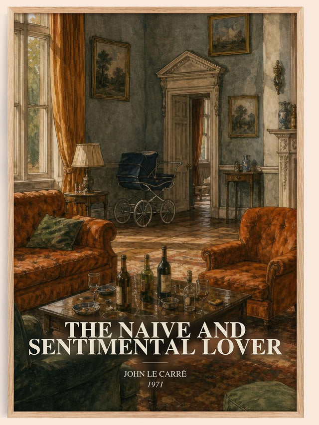 Naive and Sentimental Lover Book Watercolour Illustration by J. Carré