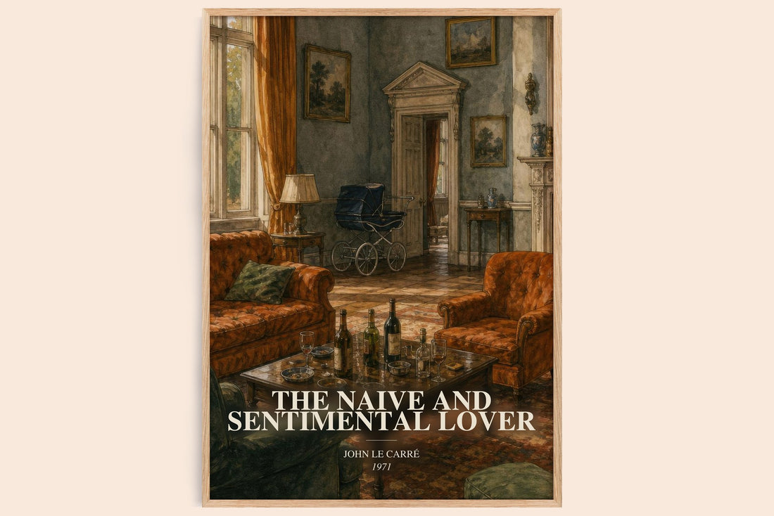 The Naive and Sentimental Lover watercolour book poster by John le Carré – framed literary art print