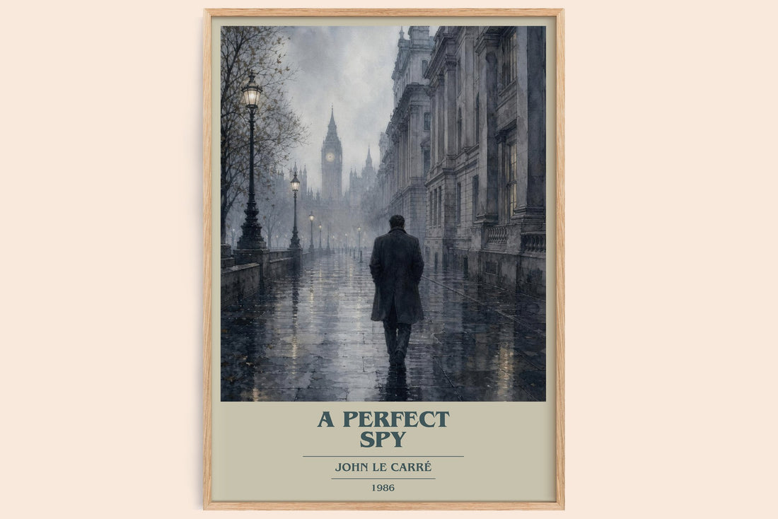 A Perfect Spy book cover book poster by John le Carré – framed literary art print