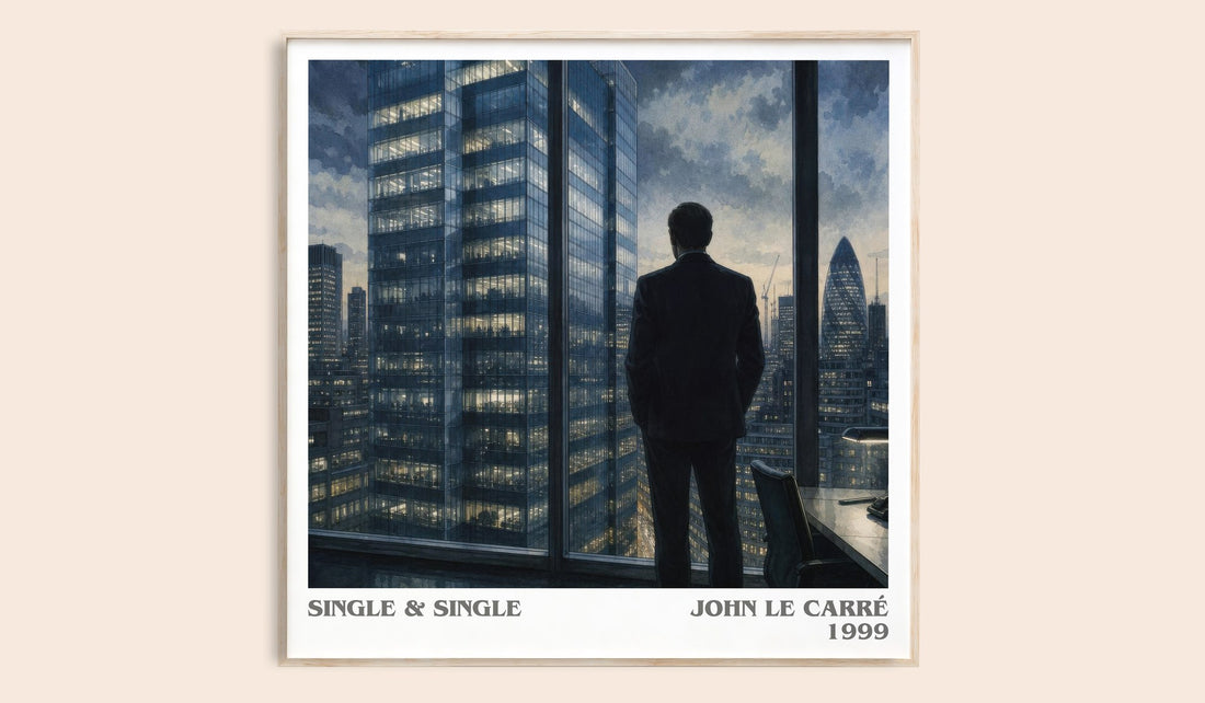 Single & Single literary book poster by John le Carré – framed literary art print