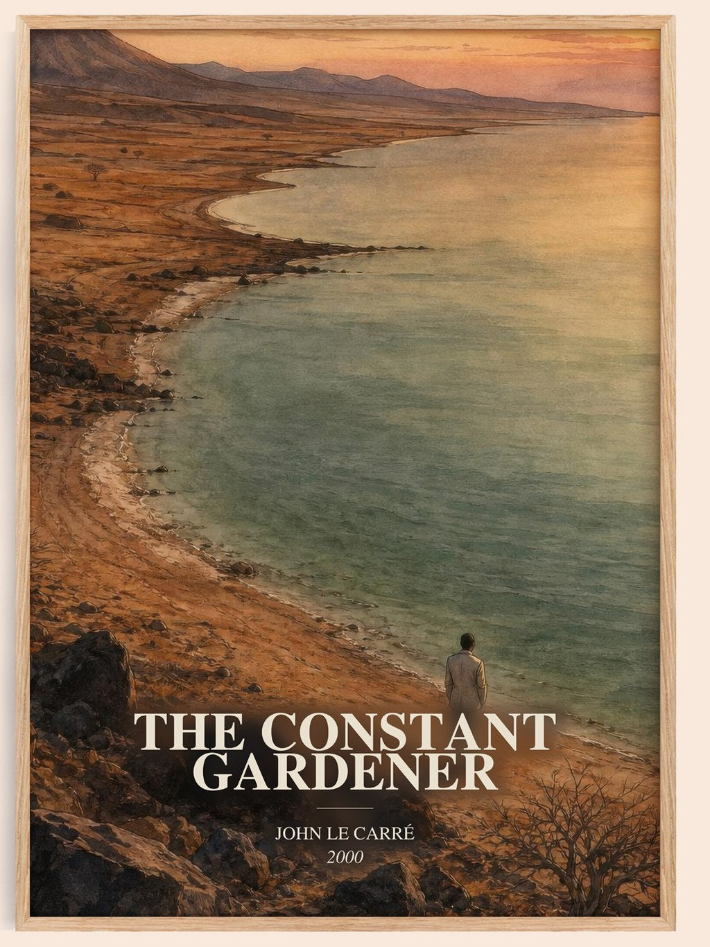 The Constant Gardener watercolour book poster by John le Carré – framed literary art print