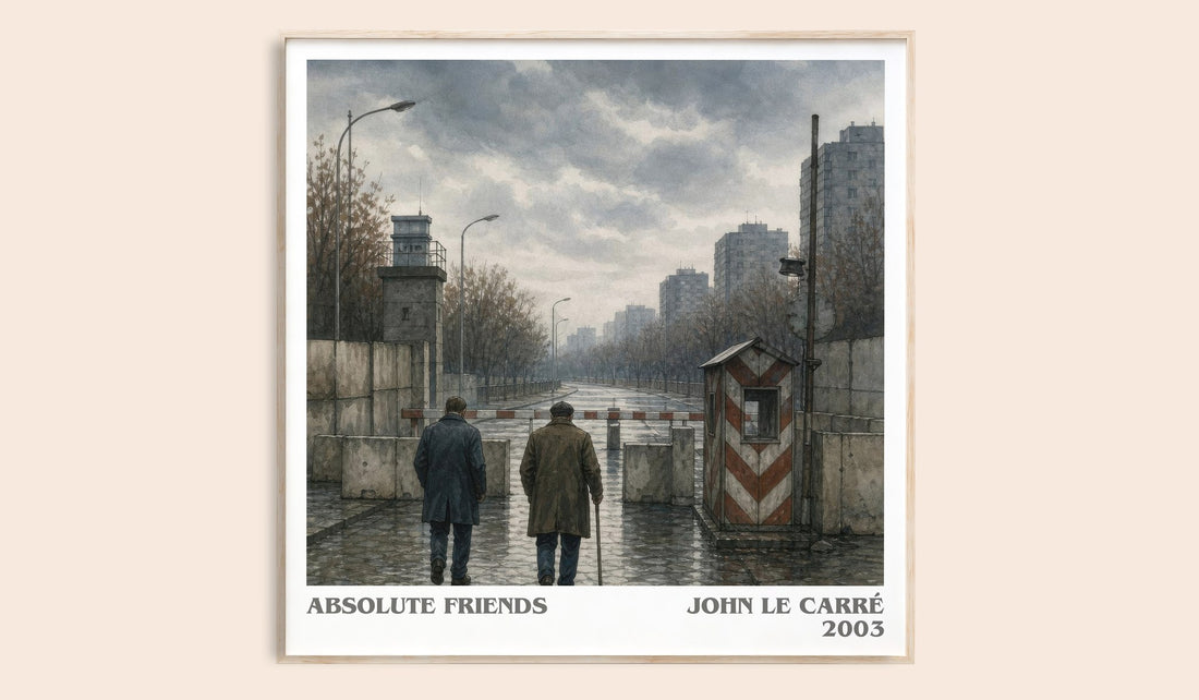 Absolute Friends literary book poster by John le Carré – framed literary art print