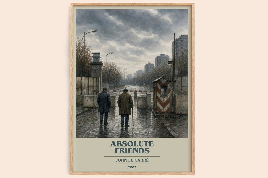 Absolute Friends book cover book poster by John le Carré – framed literary art print
