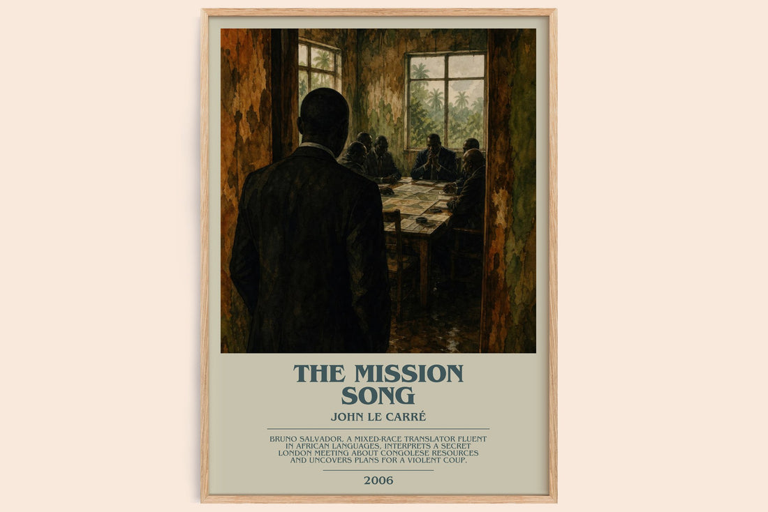 The Mission Song bookish book poster by John le Carré – framed literary art print