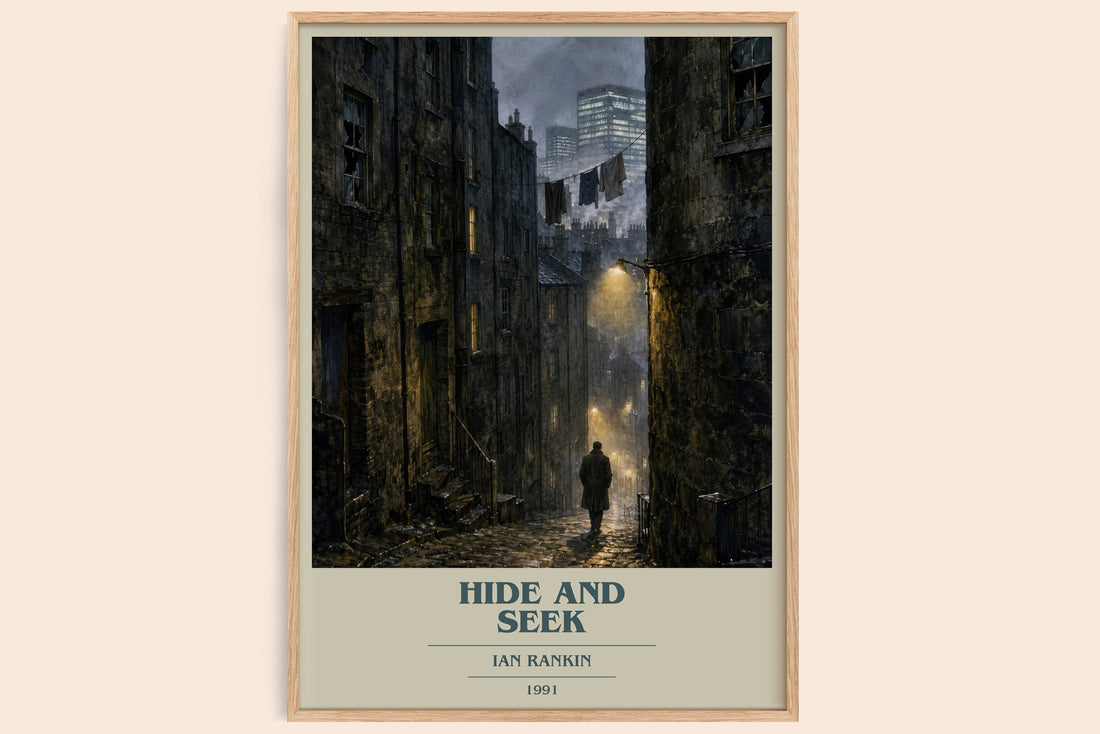 Hide and Seek book cover book poster by Ian Rankin – framed literary art print