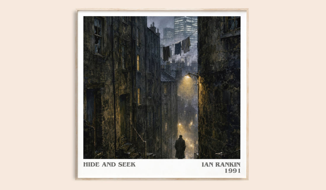 Hide and Seek literary book poster by Ian Rankin – framed literary art print
