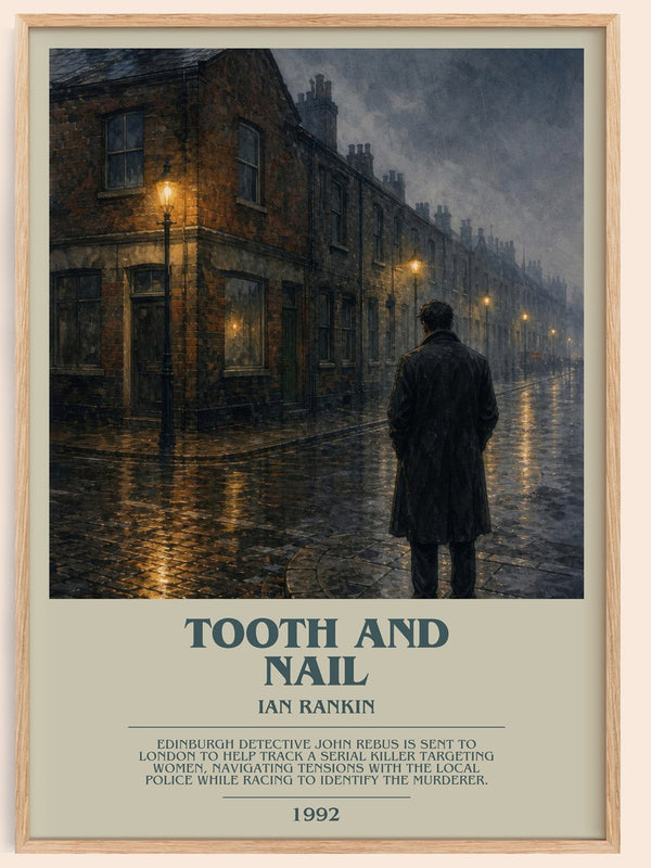 Tooth and Nail bookish book poster by Ian Rankin – framed literary art print