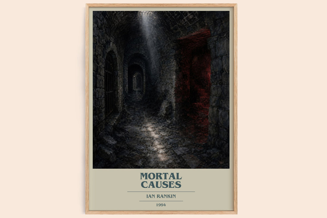 Mortal Causes book cover book poster by Ian Rankin – framed literary art print