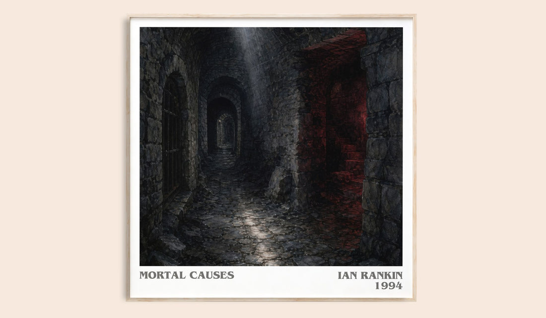 Mortal Causes literary book poster by Ian Rankin – framed literary art print