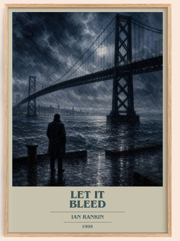 Let It Bleed book cover book poster by Ian Rankin – framed literary art print