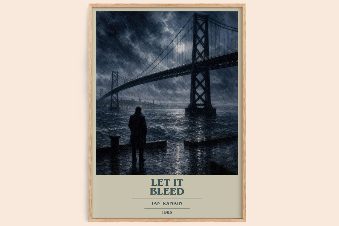 Let It Bleed book cover book poster by Ian Rankin – framed literary art print