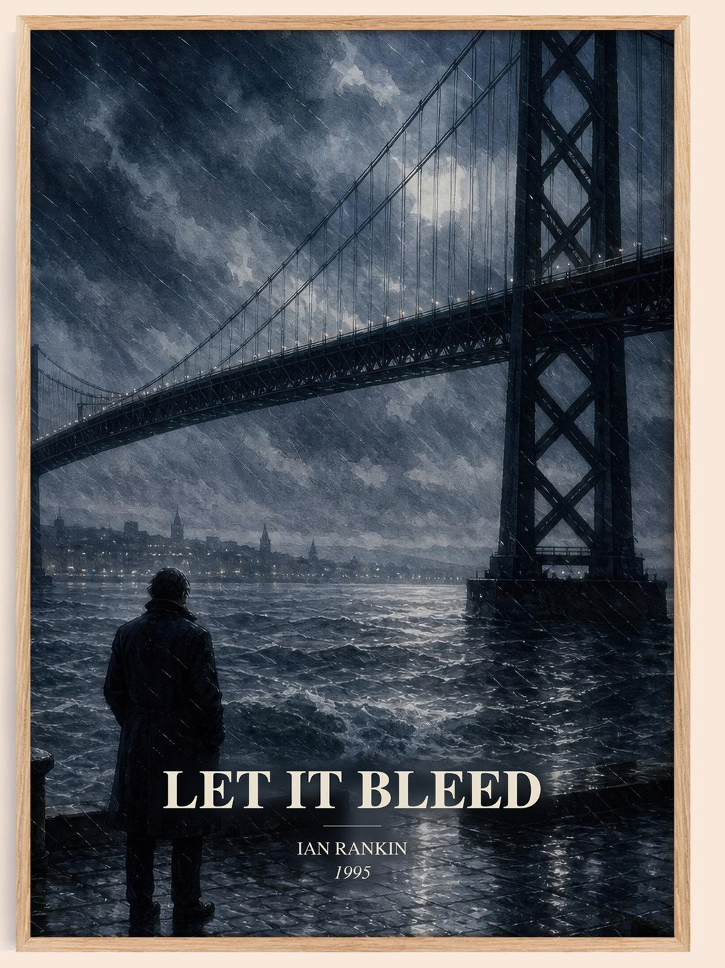 Let It Bleed watercolour book poster by Ian Rankin – framed literary art print