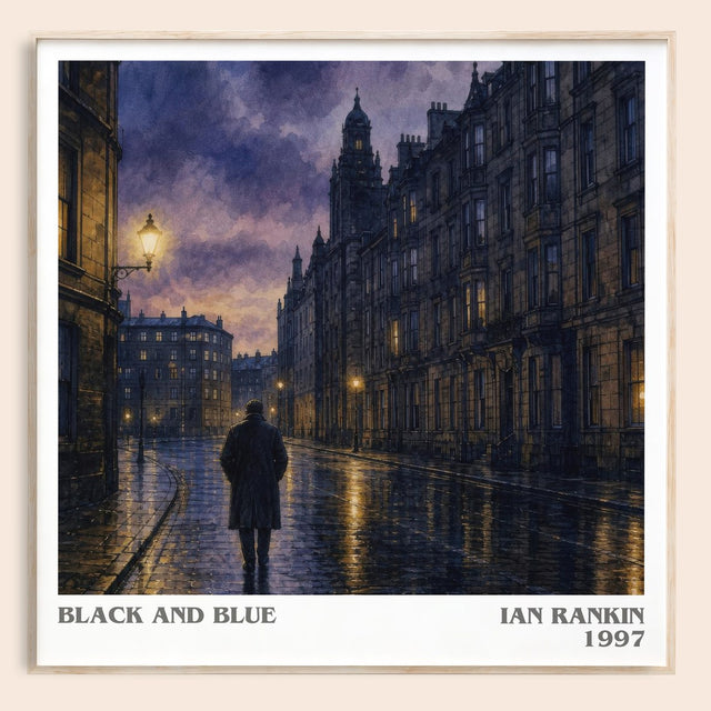 Black and Blue Literary Art Print by Ian Rankin