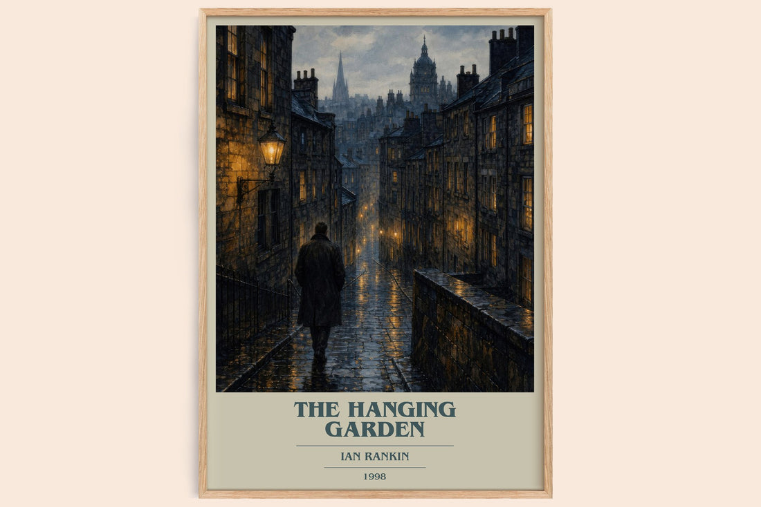 The Hanging Garden book cover book poster by Ian Rankin – framed literary art print