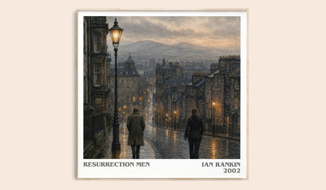 Resurrection Men literary book poster by Ian Rankin – framed literary art print