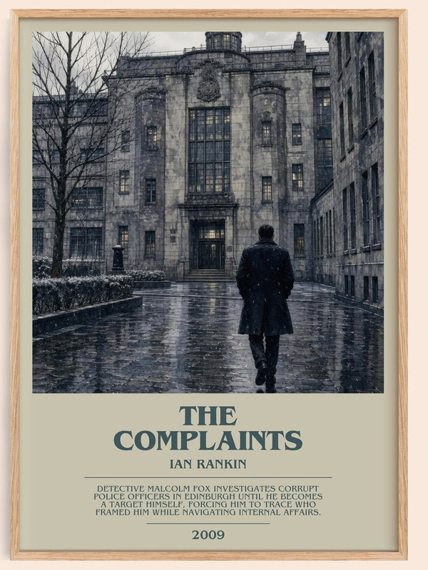 The Complaints bookish book poster by Ian Rankin – framed literary art print