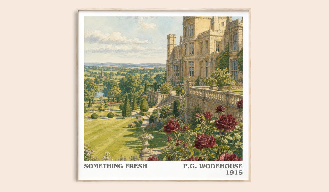 Something Fresh literary book poster by P.G. Wodehouse – framed literary art print