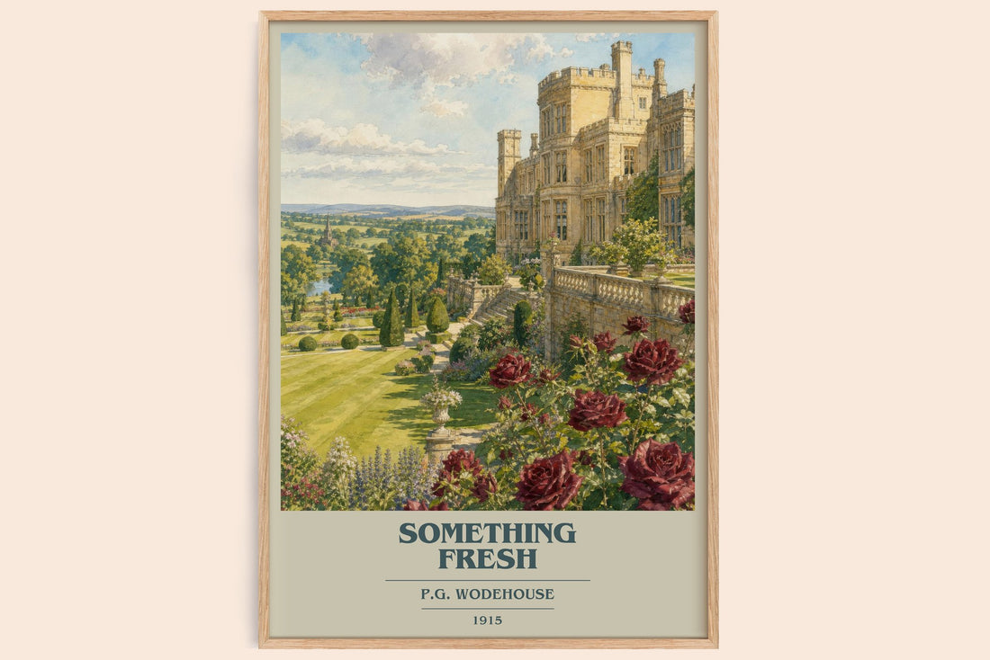 Something Fresh book cover book poster by P.G. Wodehouse – framed literary art print