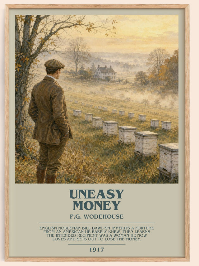 Uneasy Money Bookish Wall Art by P.G. Wodehouse