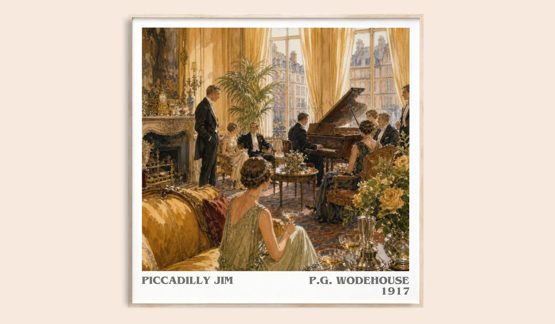 Piccadilly Jim literary book poster by P.G. Wodehouse – framed literary art print