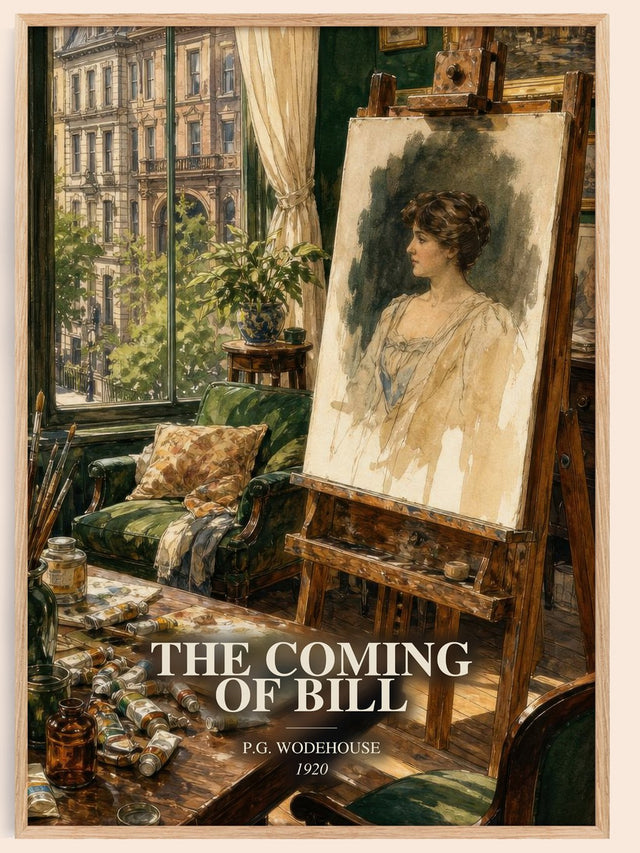 The Coming of Bill Book Watercolour Illustration by P.G. Wodehouse