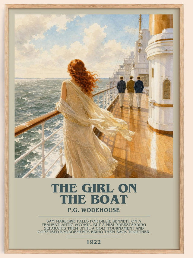 The Girl on the Boat Bookish Wall Art by P.G. Wodehouse