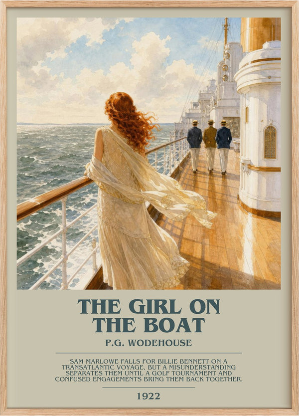 The Girl on the Boat Bookish Wall Art by P.G. Wodehouse