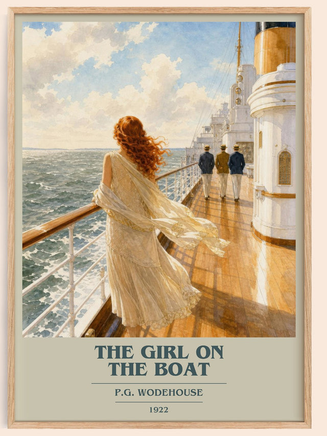 The Girl on the Boat Book Cover Poster by P.G. Wodehouse