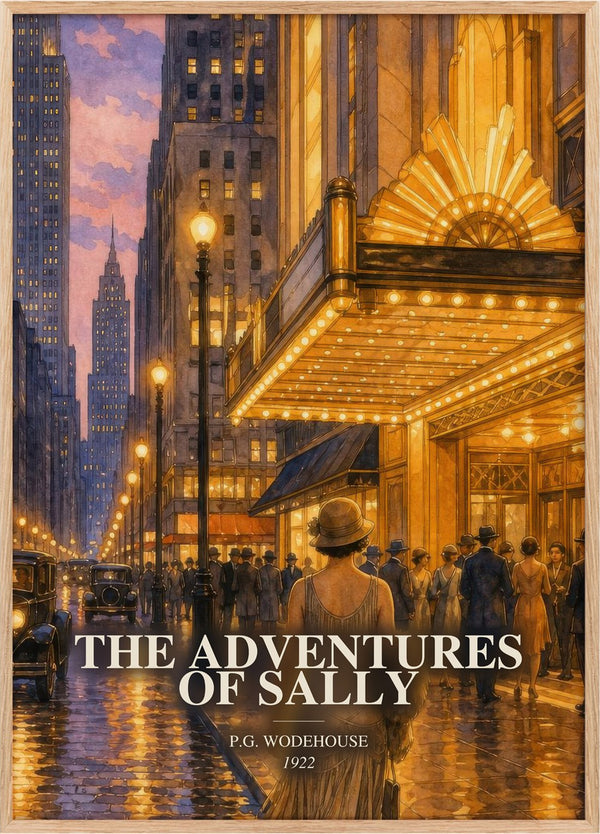Adventures of Sally Book Watercolour Illustration by P.G. Wodehouse