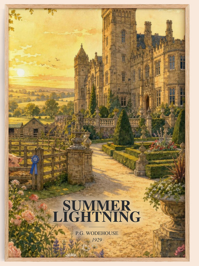 Summer Lightning Book Watercolour Illustration by P.G. Wodehouse