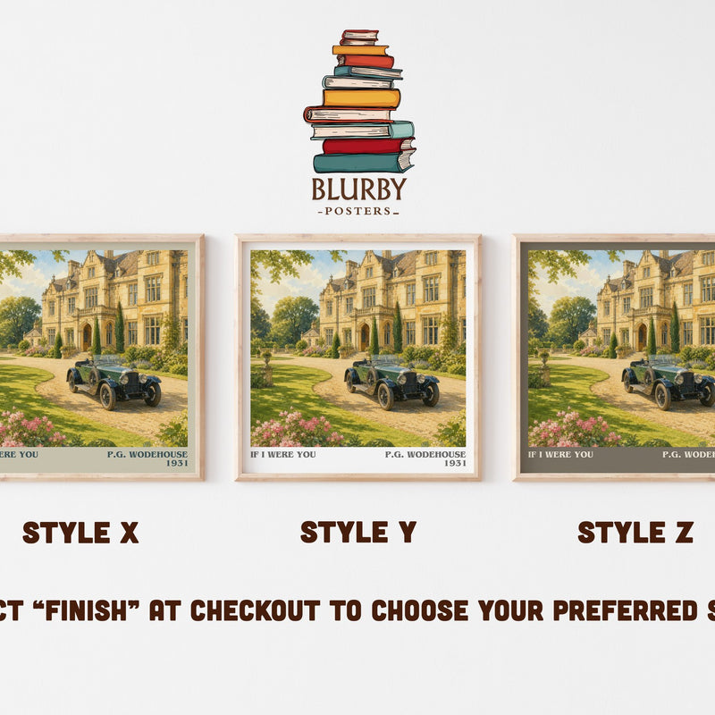 If I Were You literary print in frame leaning in hallway – satire wall art