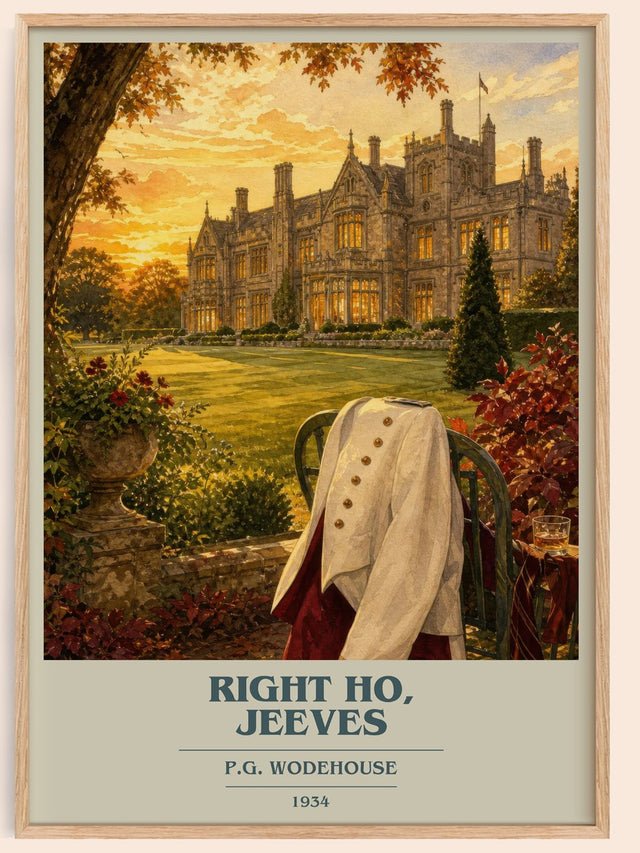Right Ho, Jeeves Book Cover Poster by P.G. Wodehouse